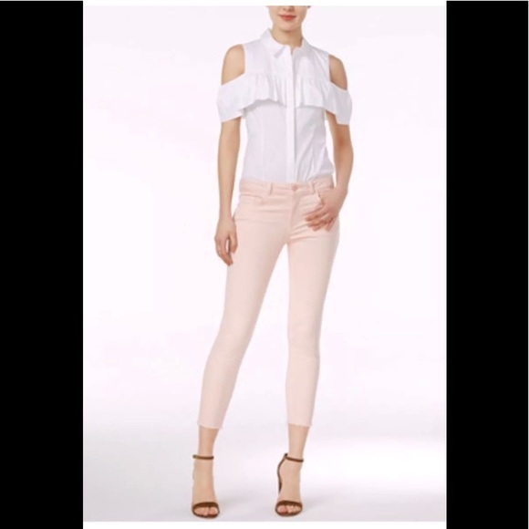 - DL 1961 Florence Instasculpt Cropped Light Pink Jeans… - Picture 1 of 11